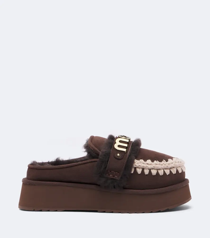 MOU Shearling-lined suede platform mules | Thumbnail 4 MOU Shearling-lined suede platform mules | Thumbnail 4