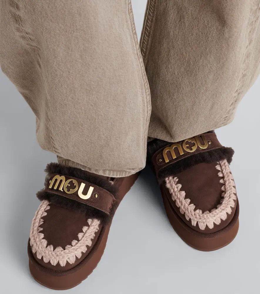 MOU Shearling-lined suede platform mules | Thumbnail 5 MOU Shearling-lined suede platform mules | Thumbnail 5