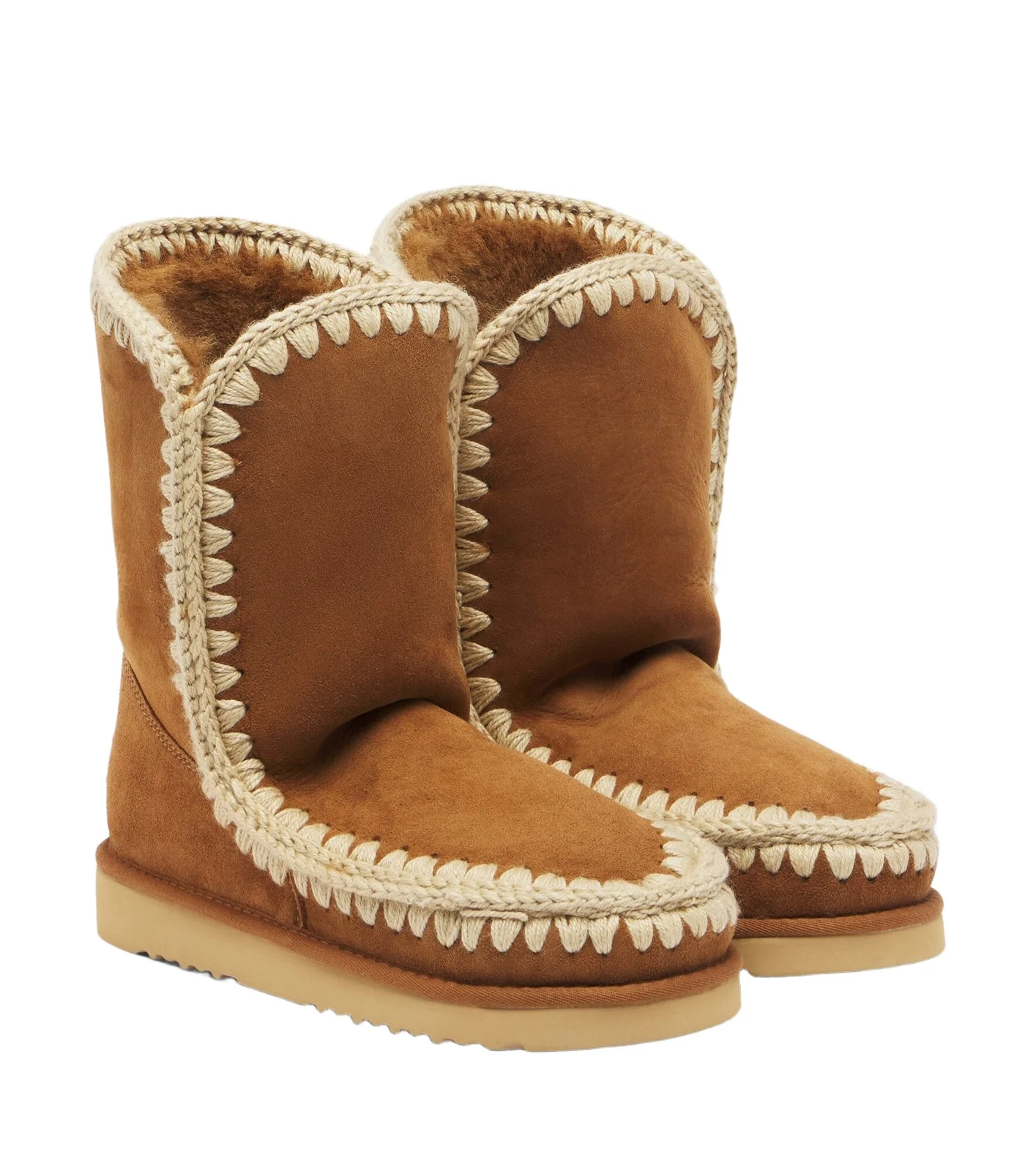 MOU 24 shearling-lined suede mid-calf boots