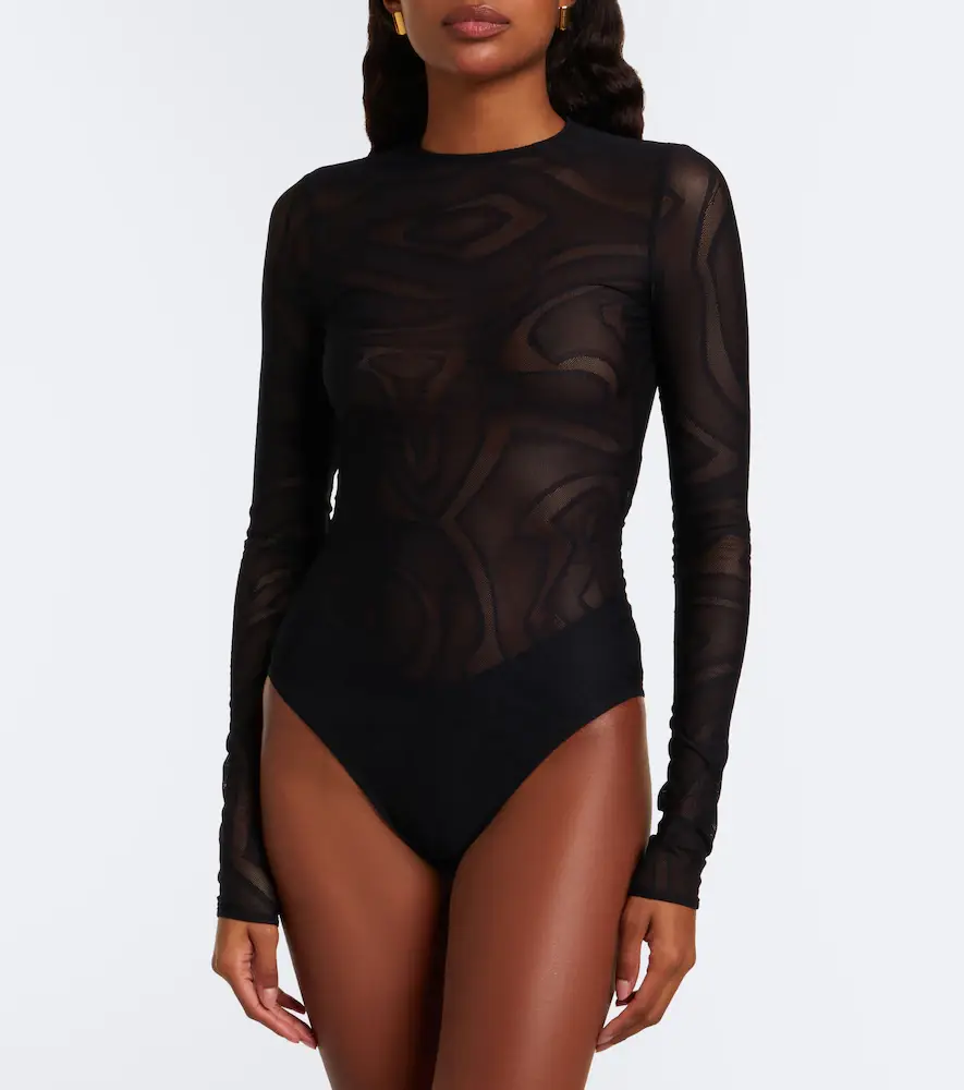 PUCCI Labirinto jacquard tulle bodysuit | Thumbnail 2 PUCCI Labirinto jacquard tulle bodysuit | Thumbnail 2
