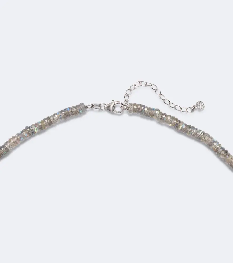 Sydney Evan 14kt gold beaded necklace with quartz and diamonds | Thumbnail 2