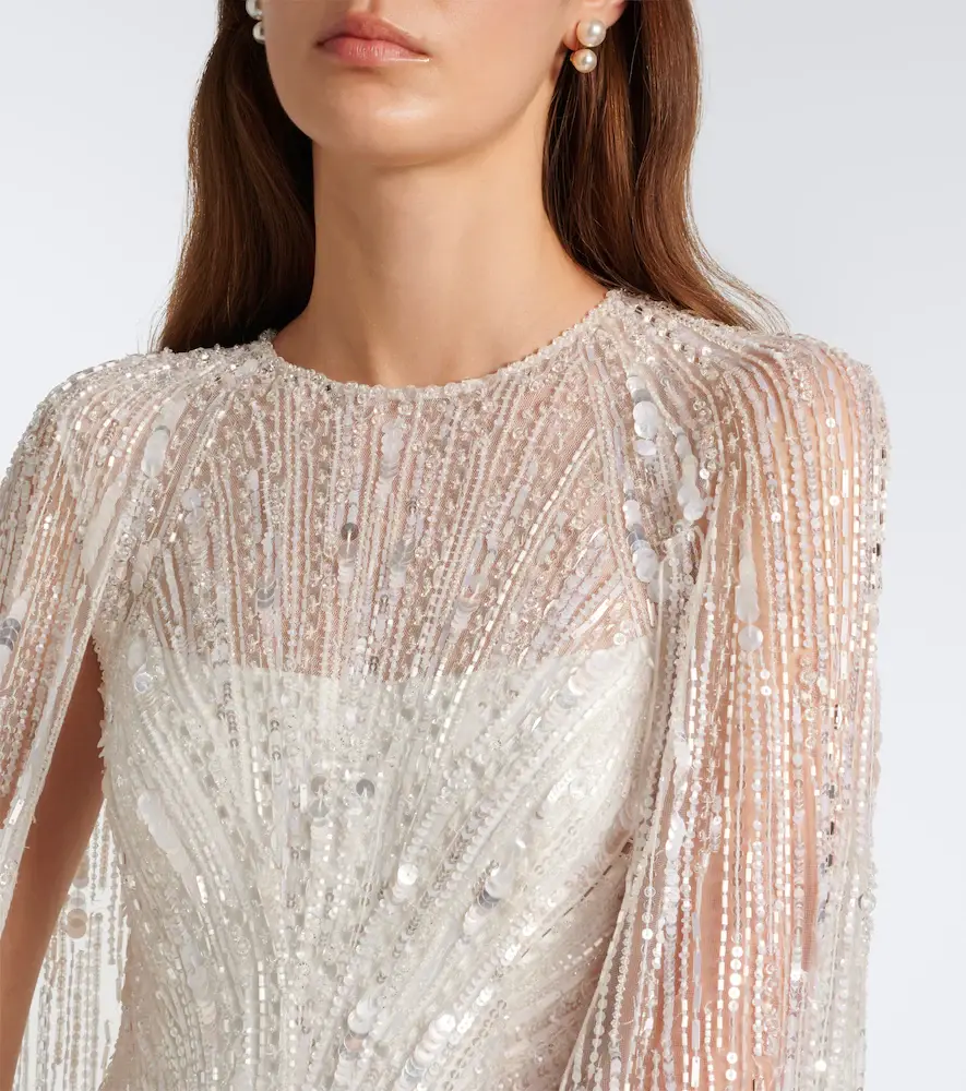 Jenny Packham Nirvana caped embellished gown | Thumbnail 4 Jenny Packham Nirvana caped embellished gown | Thumbnail 4