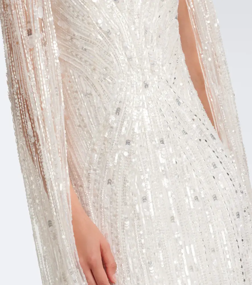 Jenny Packham Nirvana caped embellished gown | Thumbnail 5 Jenny Packham Nirvana caped embellished gown | Thumbnail 5