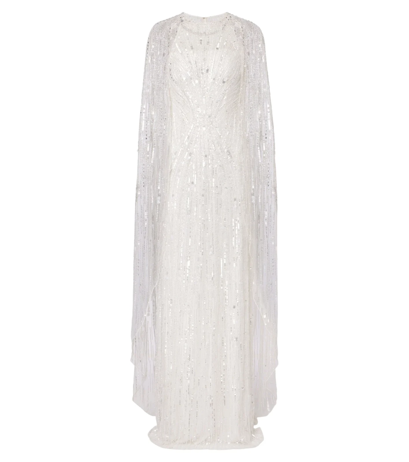 Nirvana caped embellished gown