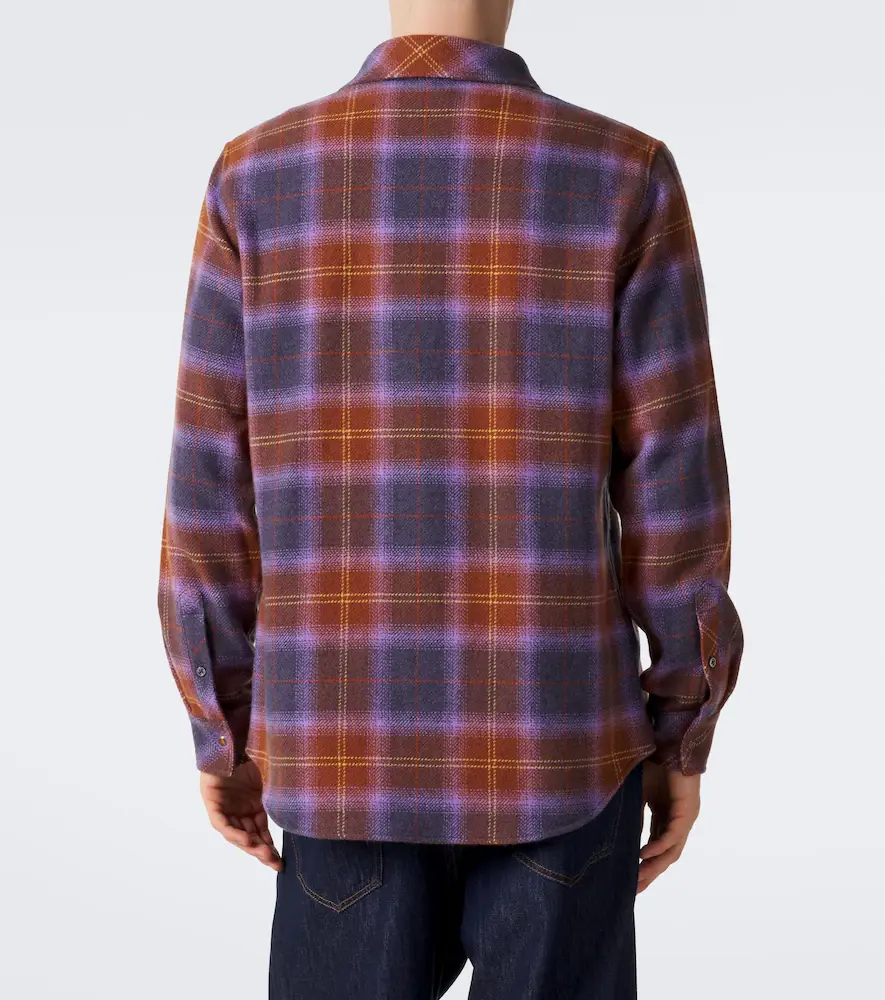 God’s True Cashmere Vulcan tartan cashmere shirt with tiger's eye | Thumbnail 2 God’s True Cashmere Vulcan tartan cashmere shirt with tiger's eye | Thumbnail 2