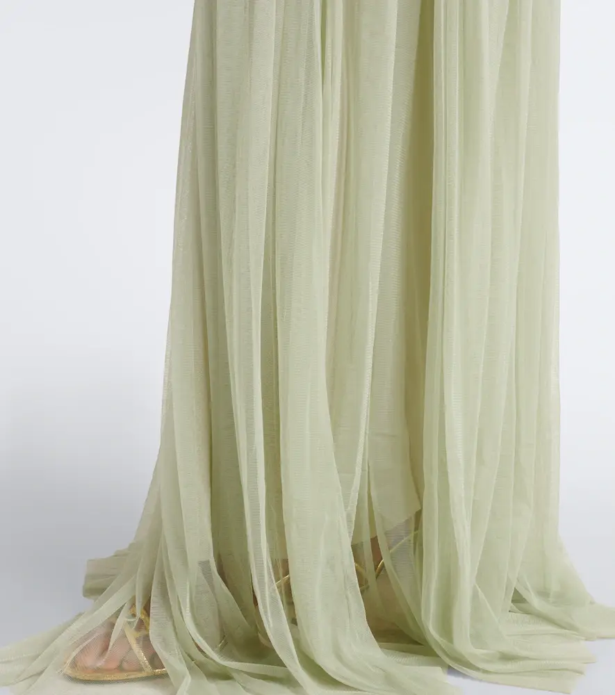 DE LA VALI Nymera pleated tulle corset gown | Thumbnail 4