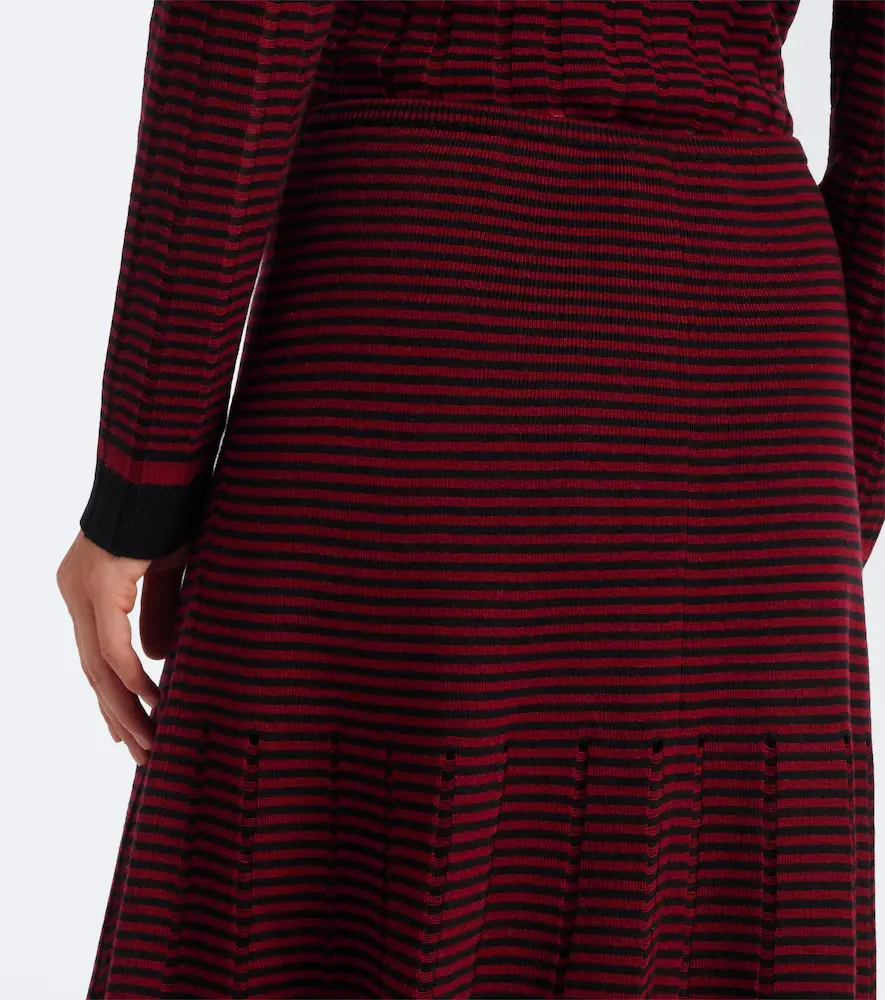 Proenza Schouler Phyllis striped wool and cotton midi skirt | Thumbnail 3 Proenza Schouler Phyllis striped wool and cotton midi skirt | Thumbnail 3