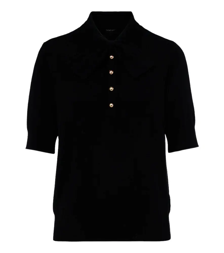 Wool and cashmere polo sweater Wool and cashmere polo sweater