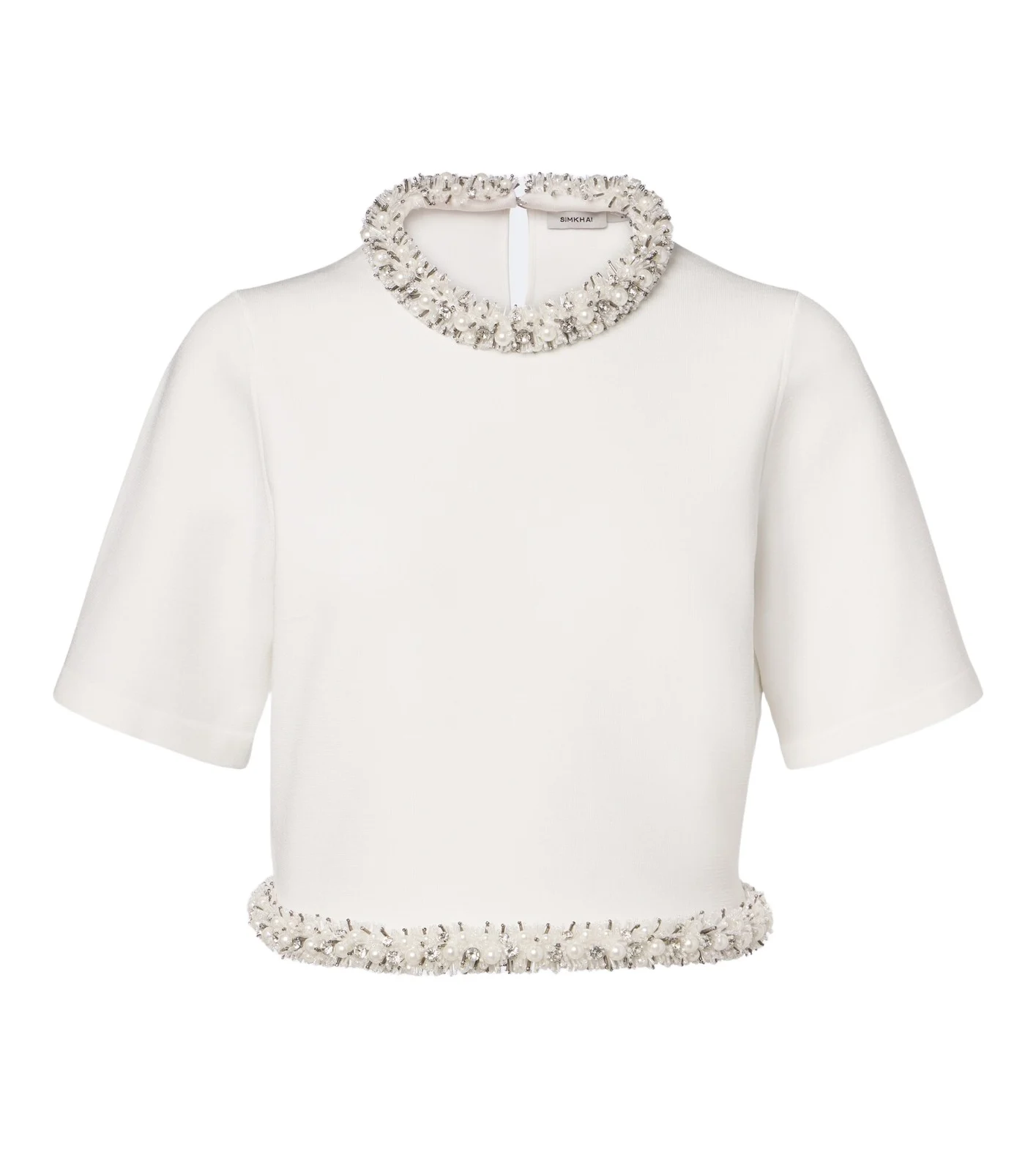 Ozelle embellished crop top