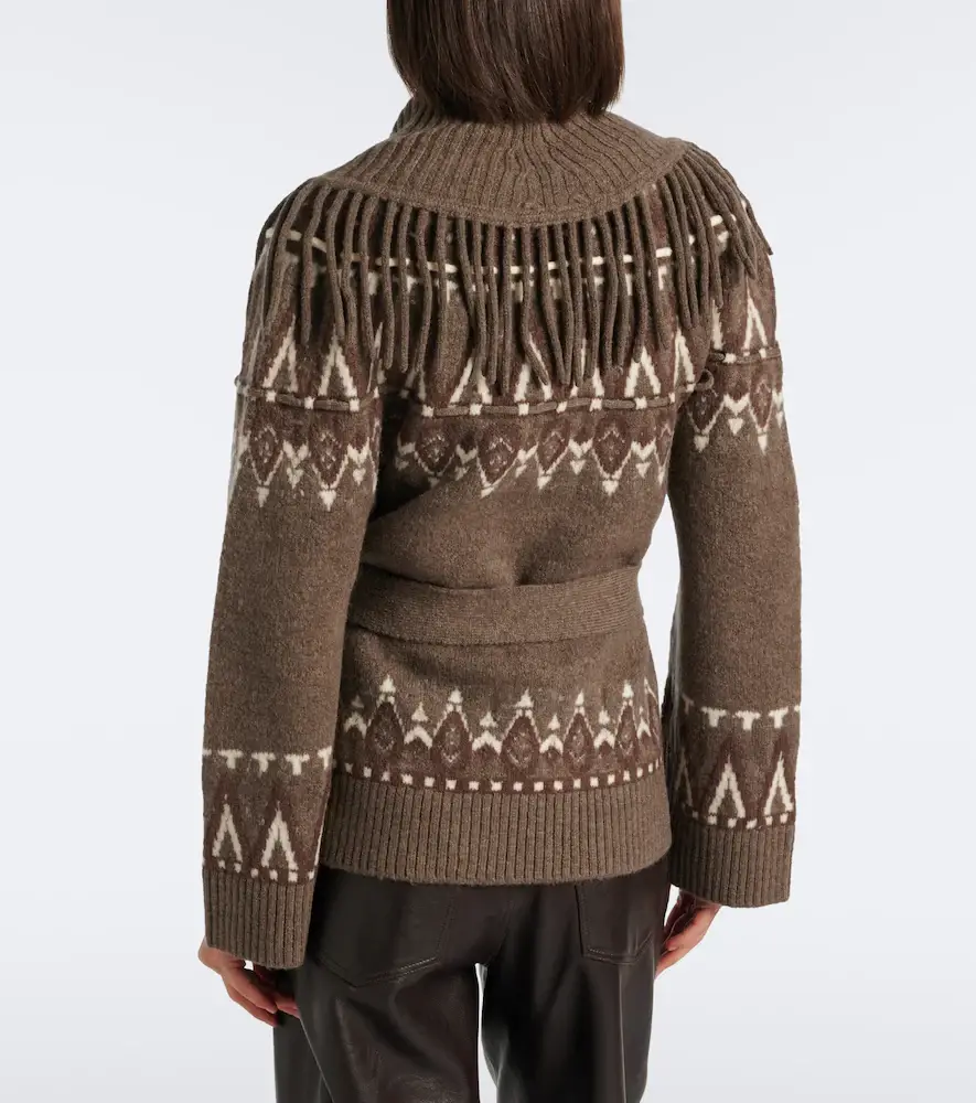Simkhai Anaise Fair Isle wool-blend wrap cardigan | Thumbnail 3 Simkhai Anaise Fair Isle wool-blend wrap cardigan | Thumbnail 3