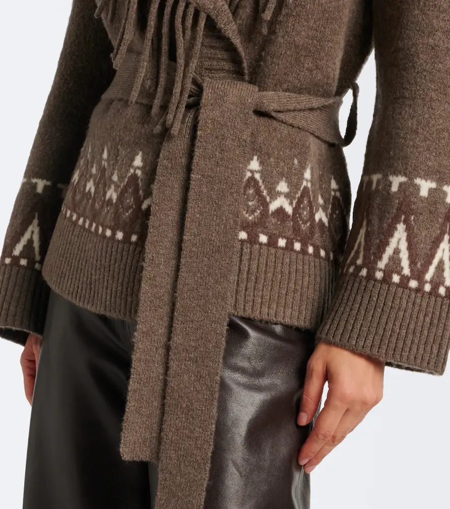 Simkhai Anaise Fair Isle wool-blend wrap cardigan | Thumbnail 4 Simkhai Anaise Fair Isle wool-blend wrap cardigan | Thumbnail 4