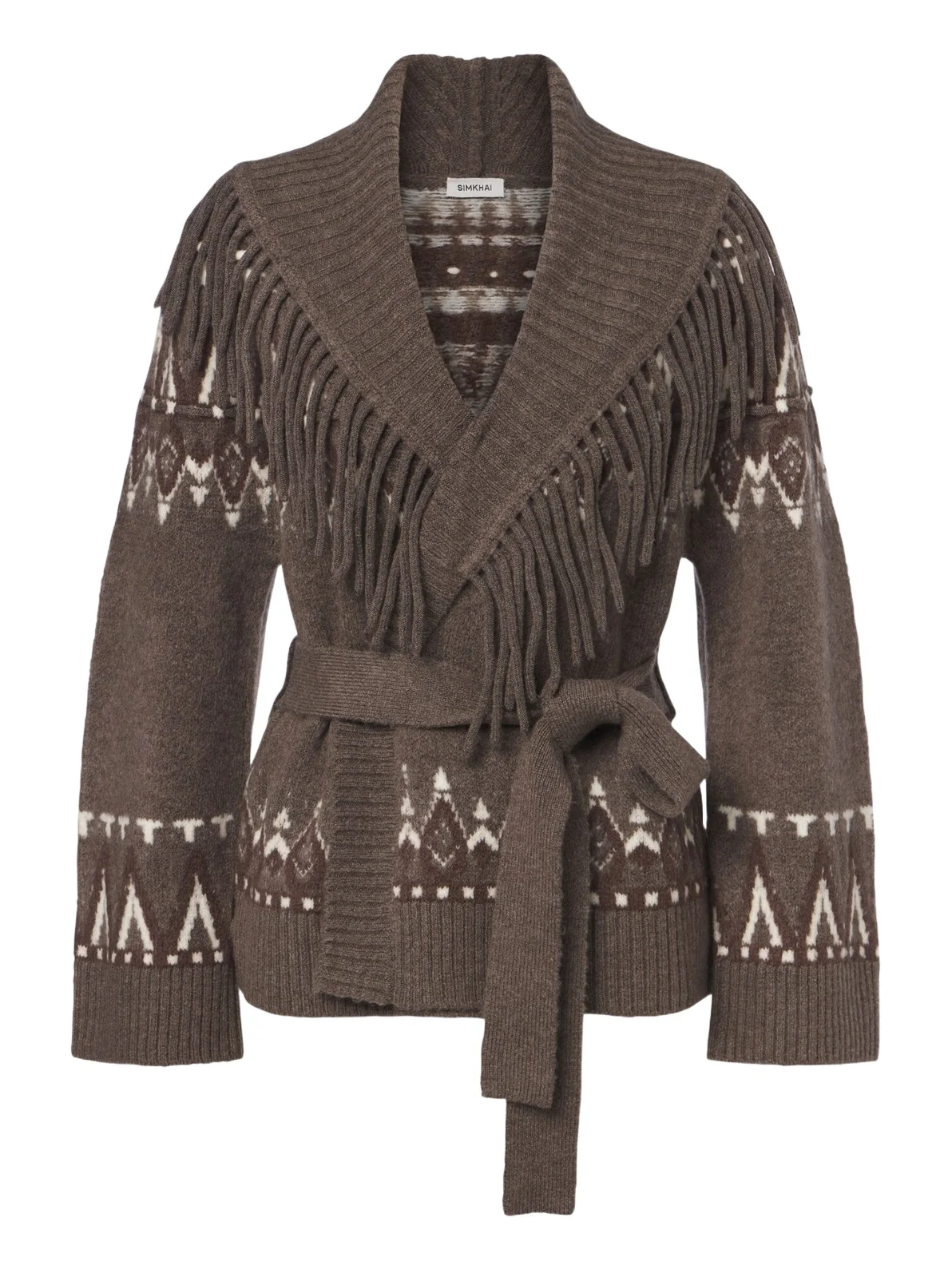 Anaise Fair Isle wool-blend wrap cardigan Anaise Fair Isle wool-blend wrap cardigan