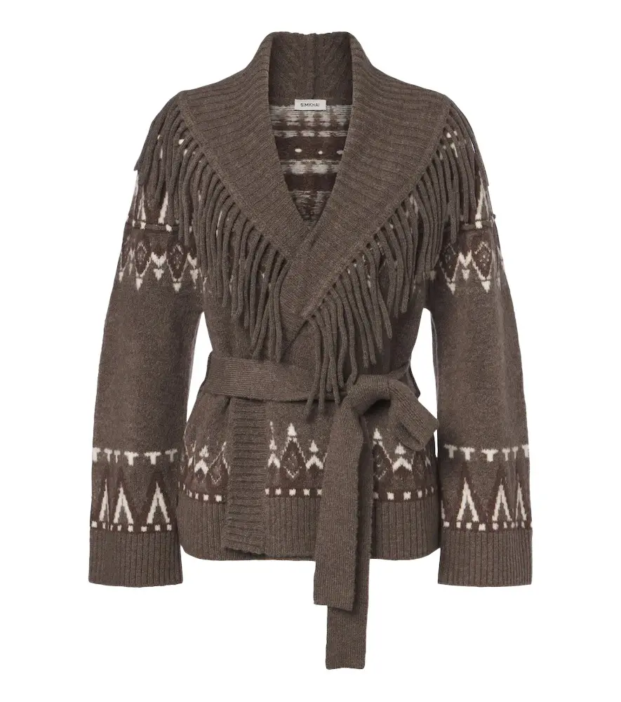 Anaise Fair Isle wool-blend wrap cardigan