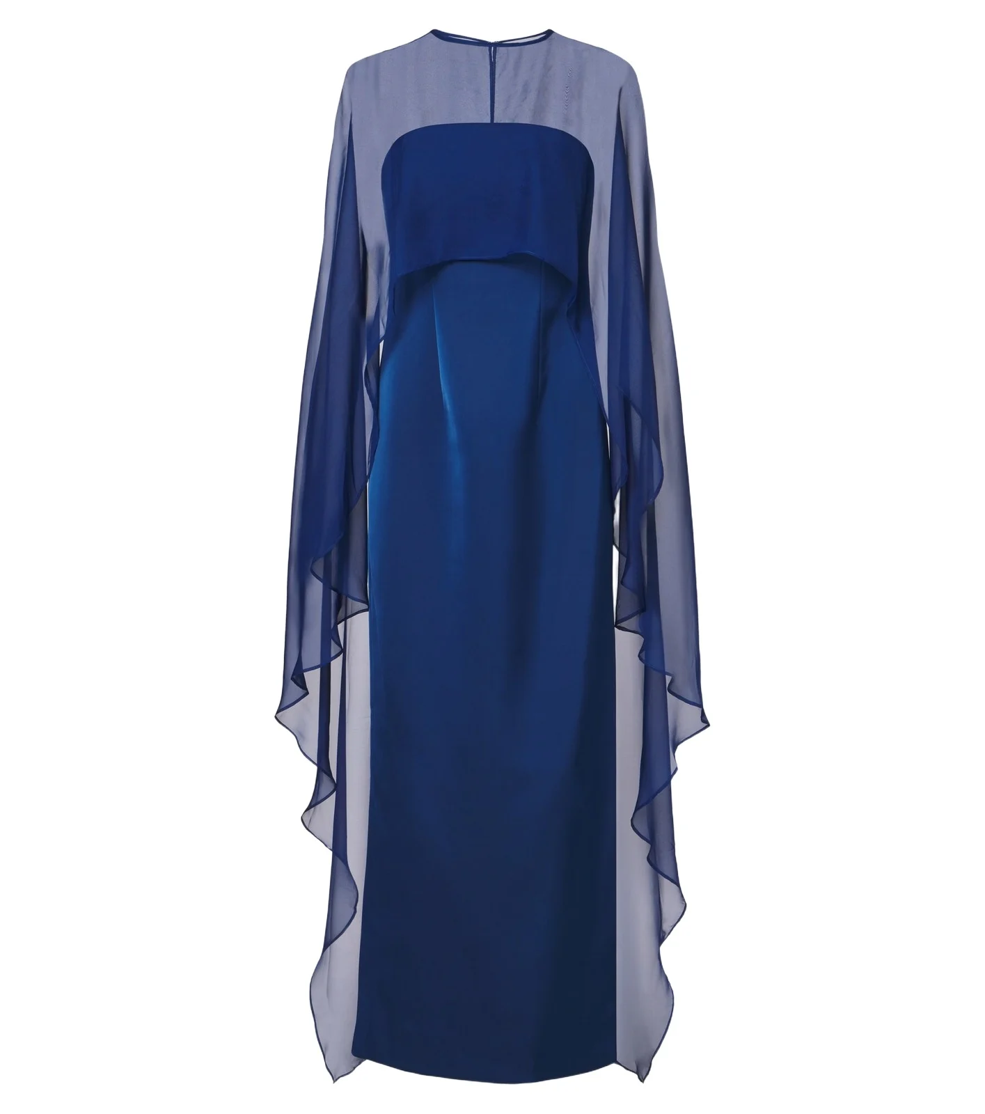Fiora caped organza-trimmed gown Fiora caped organza-trimmed gown