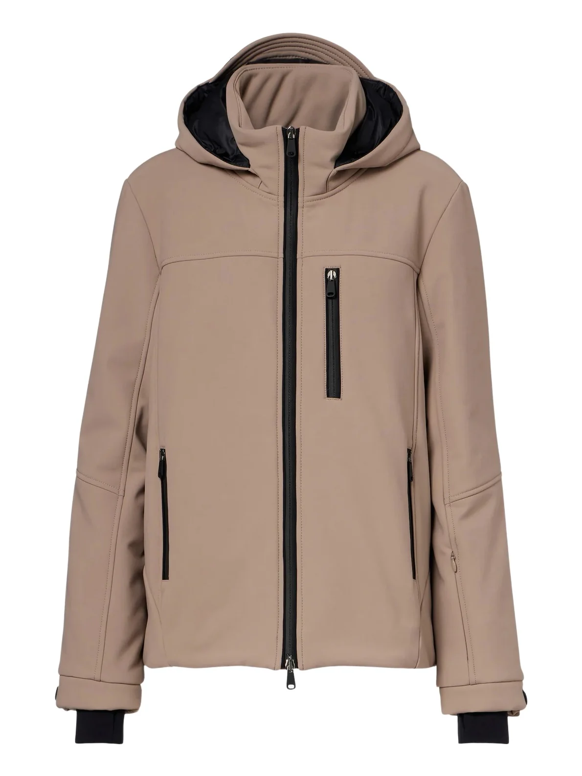 Hooded padded ski jacket