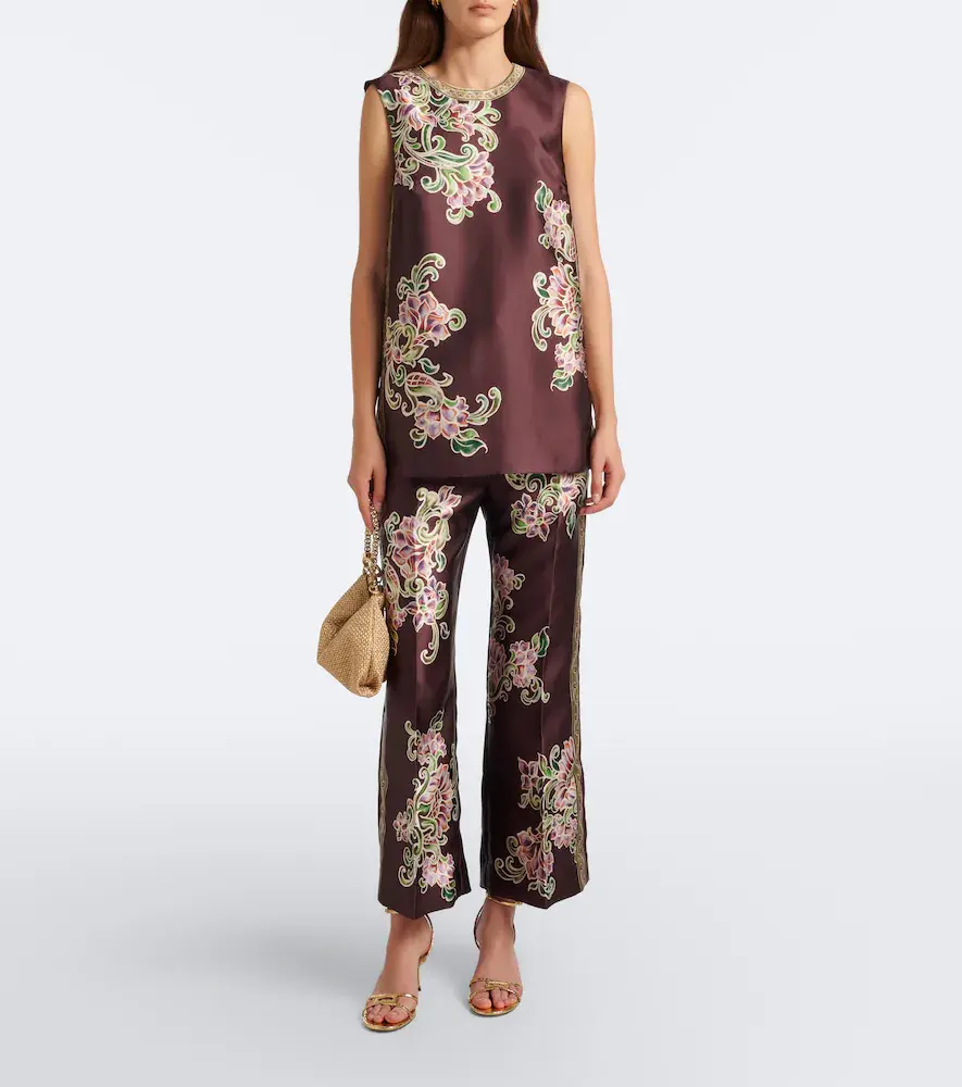 ALÉMAIS Alémais Josie floral cropped wide-leg pants | Thumbnail 5 ALÉMAIS Alémais Josie floral cropped wide-leg pants | Thumbnail 5
