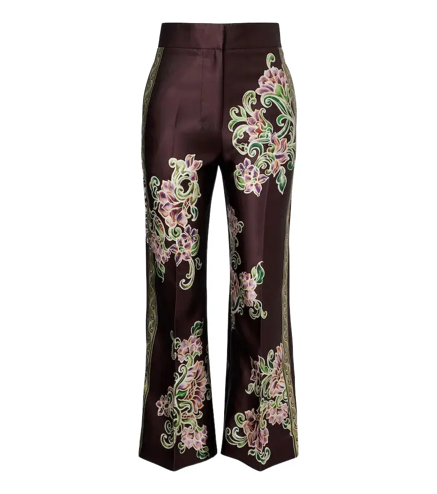 Alémais Josie floral cropped wide-leg pants Alémais Josie floral cropped wide-leg pants