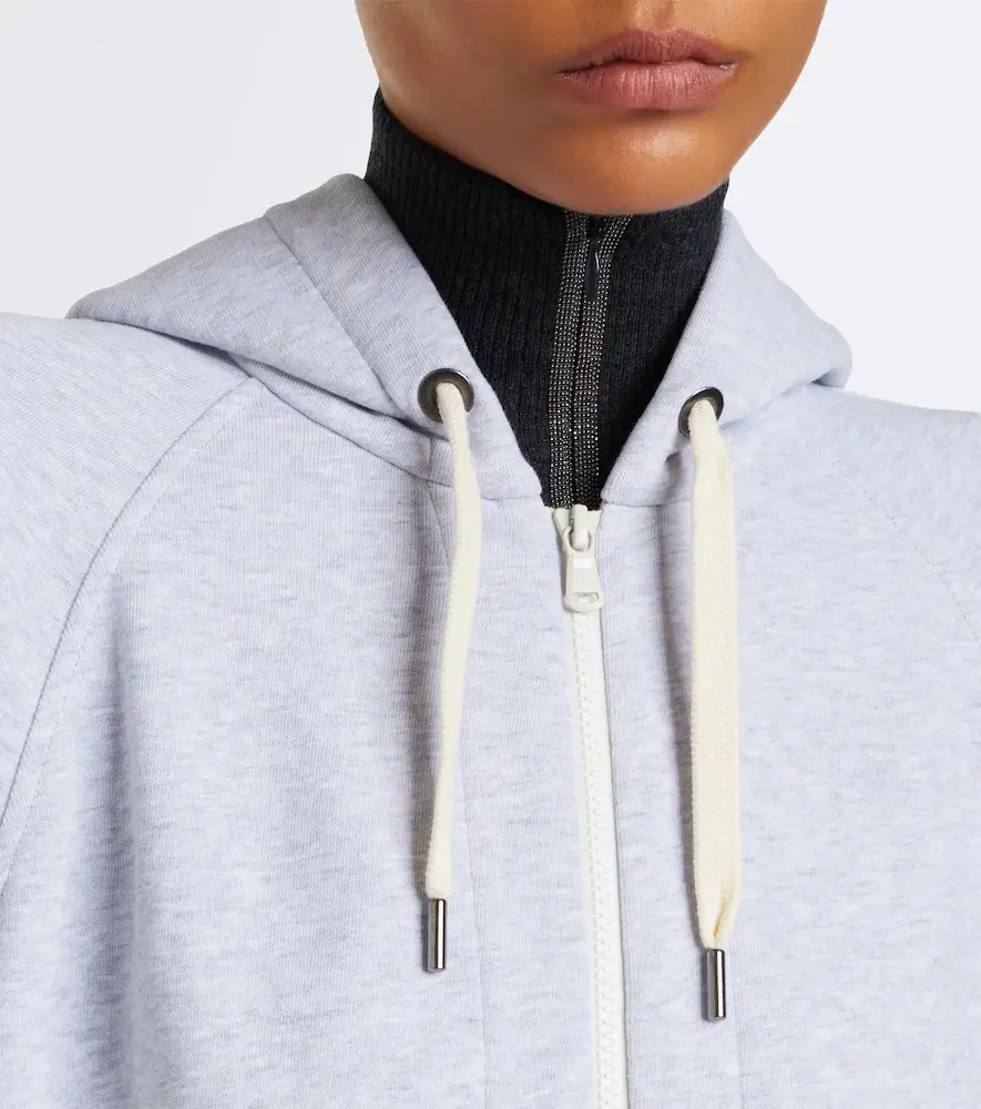 Brunello Cucinelli Cotton jersey zip-up hoodie | Thumbnail 5 Brunello Cucinelli Cotton jersey zip-up hoodie | Thumbnail 5