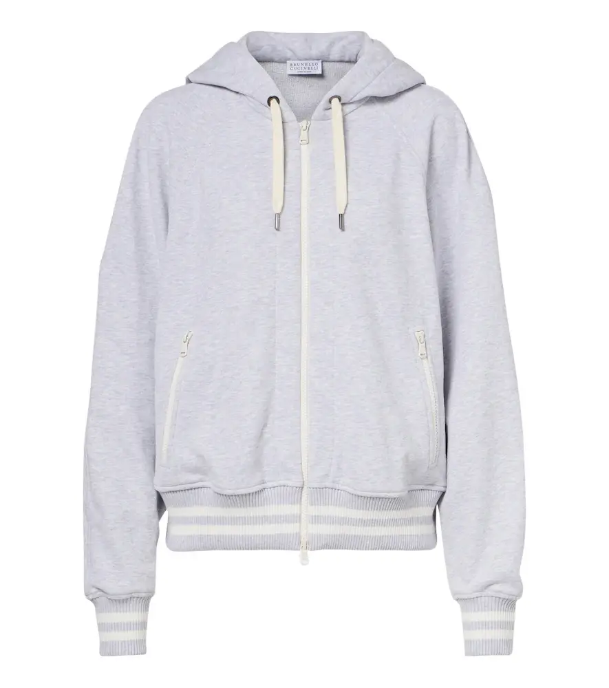 Cotton jersey zip-up hoodie Cotton jersey zip-up hoodie