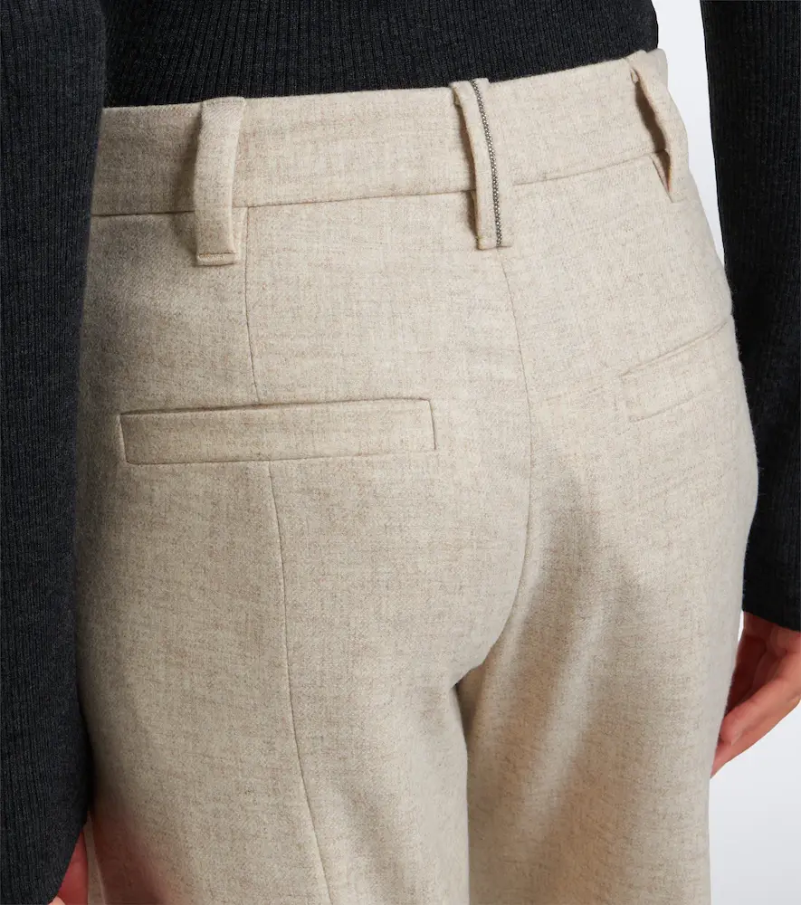 Brunello Cucinelli Monili wool and cashmere wide-leg pants | Thumbnail 2 Brunello Cucinelli Monili wool and cashmere wide-leg pants | Thumbnail 2