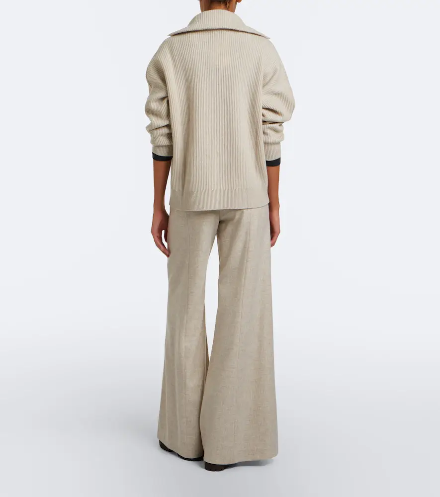 Brunello Cucinelli Monili wool and cashmere wide-leg pants | Thumbnail 3 Brunello Cucinelli Monili wool and cashmere wide-leg pants | Thumbnail 3