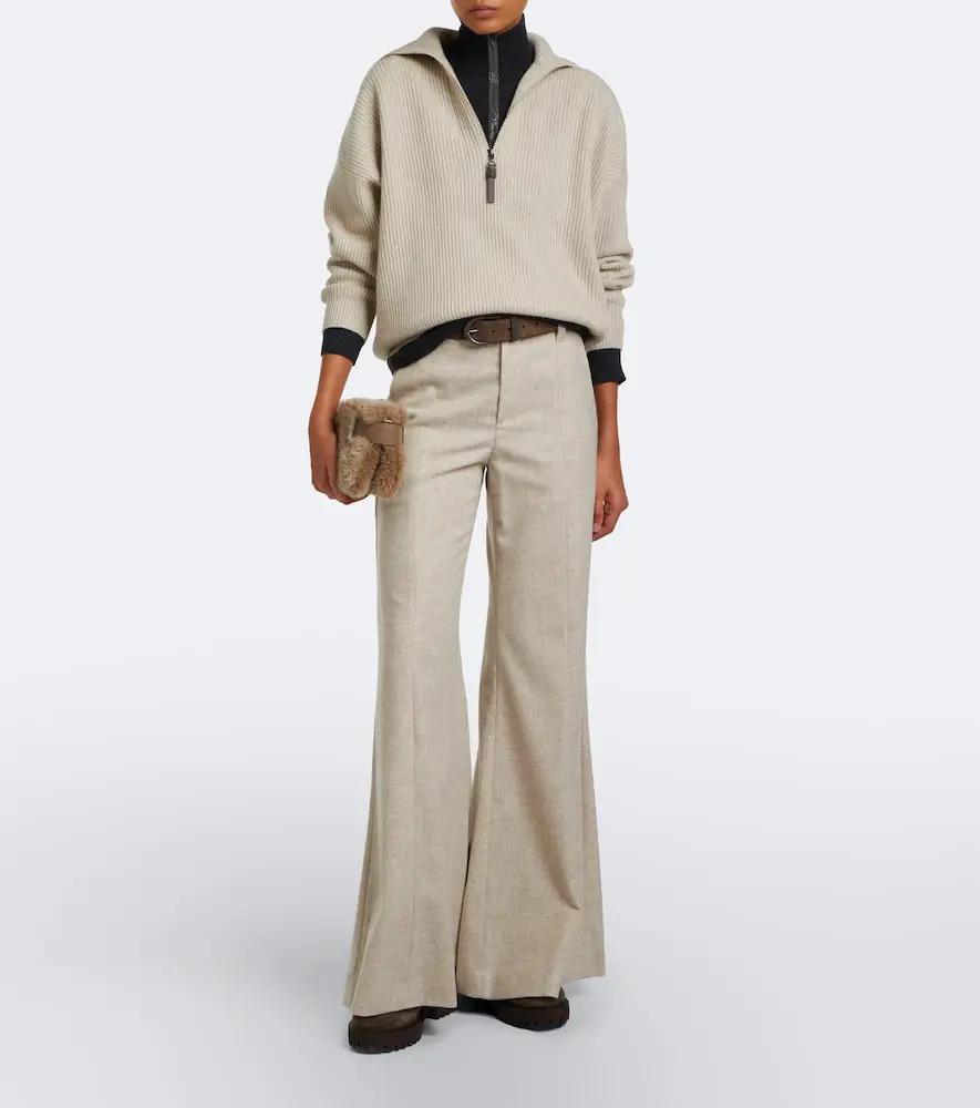 Brunello Cucinelli Monili wool and cashmere wide-leg pants | Thumbnail 6 Brunello Cucinelli Monili wool and cashmere wide-leg pants | Thumbnail 6