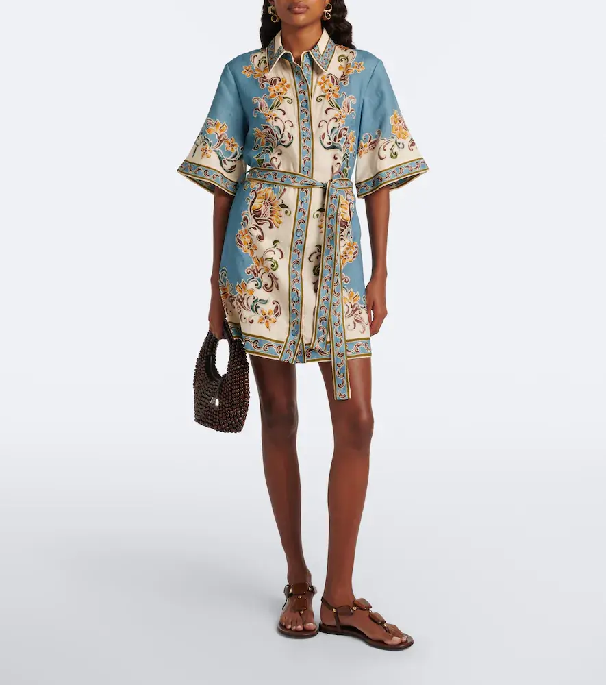 ALÉMAIS Alémais Joan belted printed linen shirt dress | Thumbnail 2 ALÉMAIS Alémais Joan belted printed linen shirt dress | Thumbnail 2