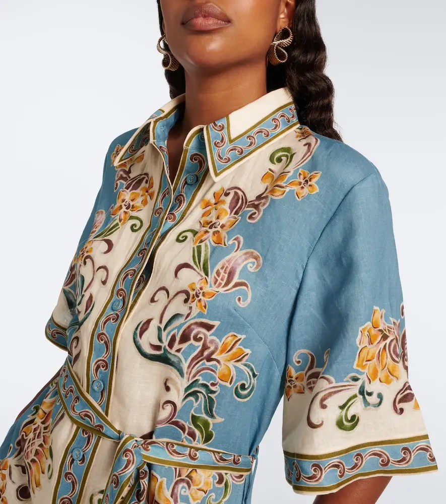 ALÉMAIS Alémais Joan belted printed linen shirt dress | Thumbnail 4 ALÉMAIS Alémais Joan belted printed linen shirt dress | Thumbnail 4