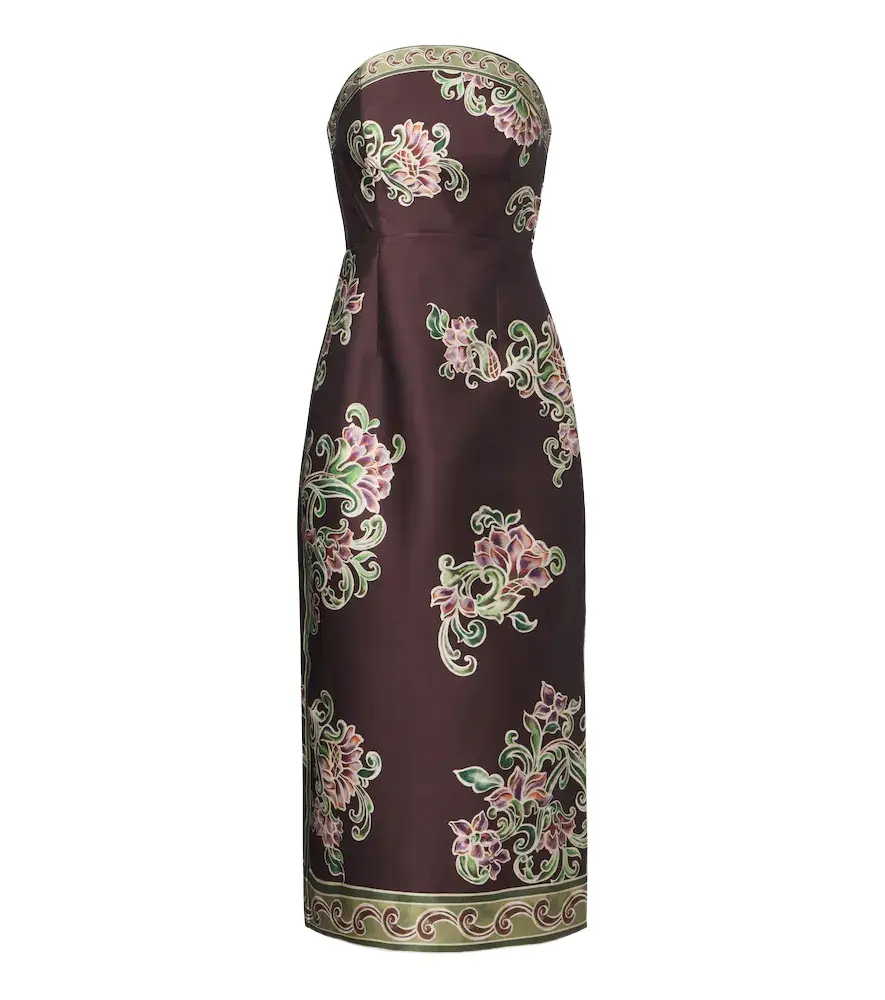 Alémais Josie floral strapless bustier dress Alémais Josie floral strapless bustier dress