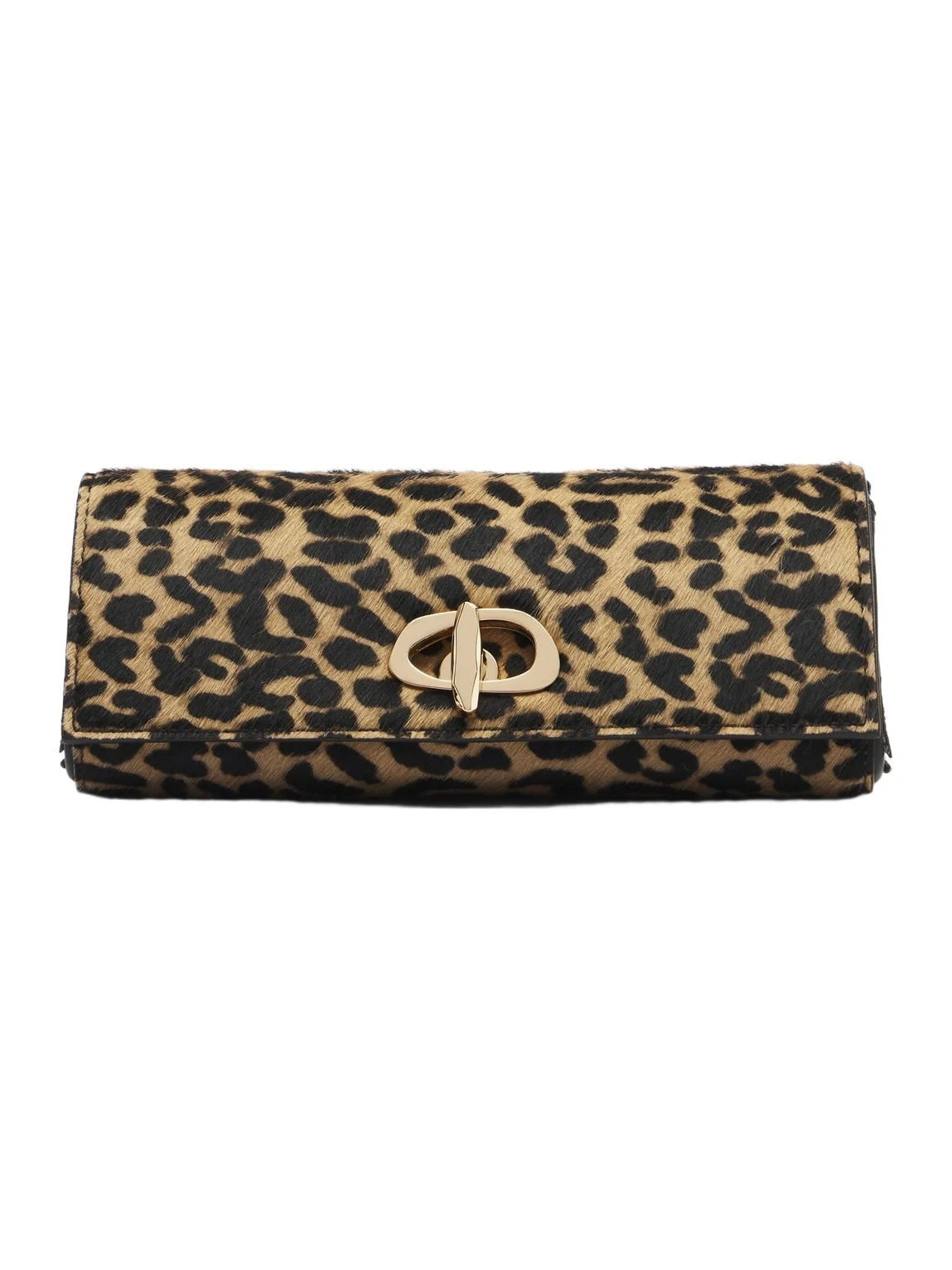 Tanzania leopard-print calf hair clutch Tanzania leopard-print calf hair clutch