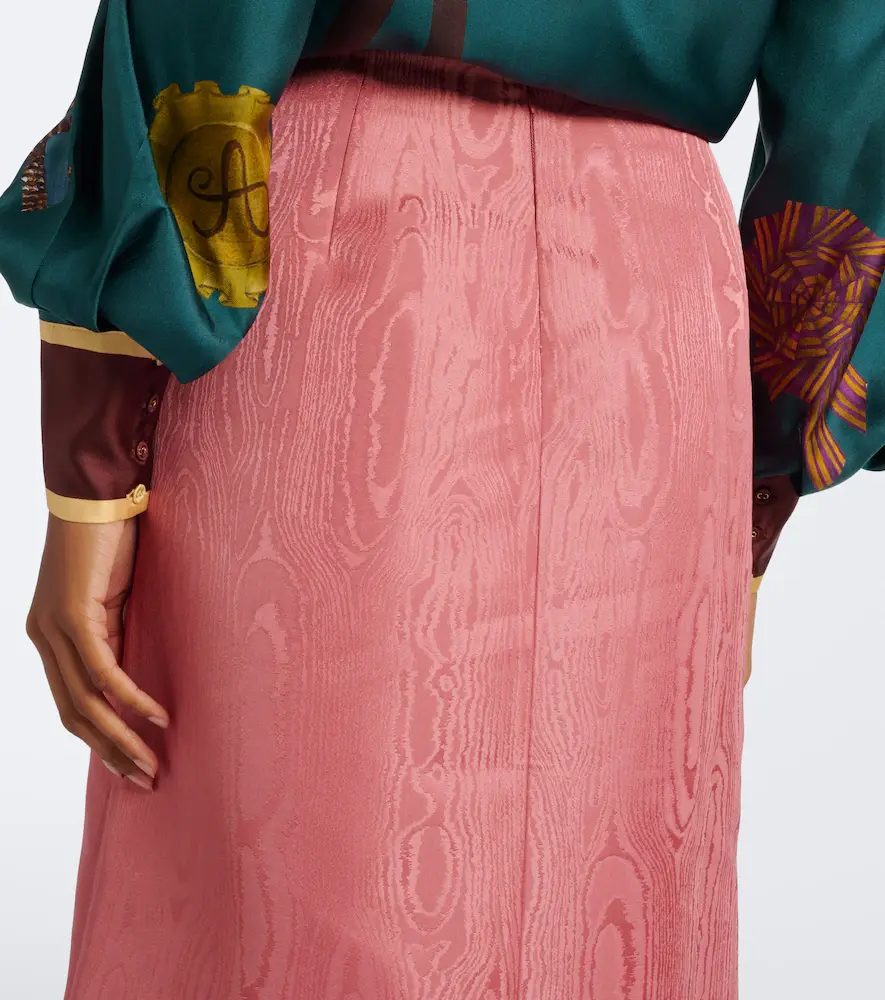 ALÉMAIS Alémais Valentina embellished moiré midi skirt | Thumbnail 2