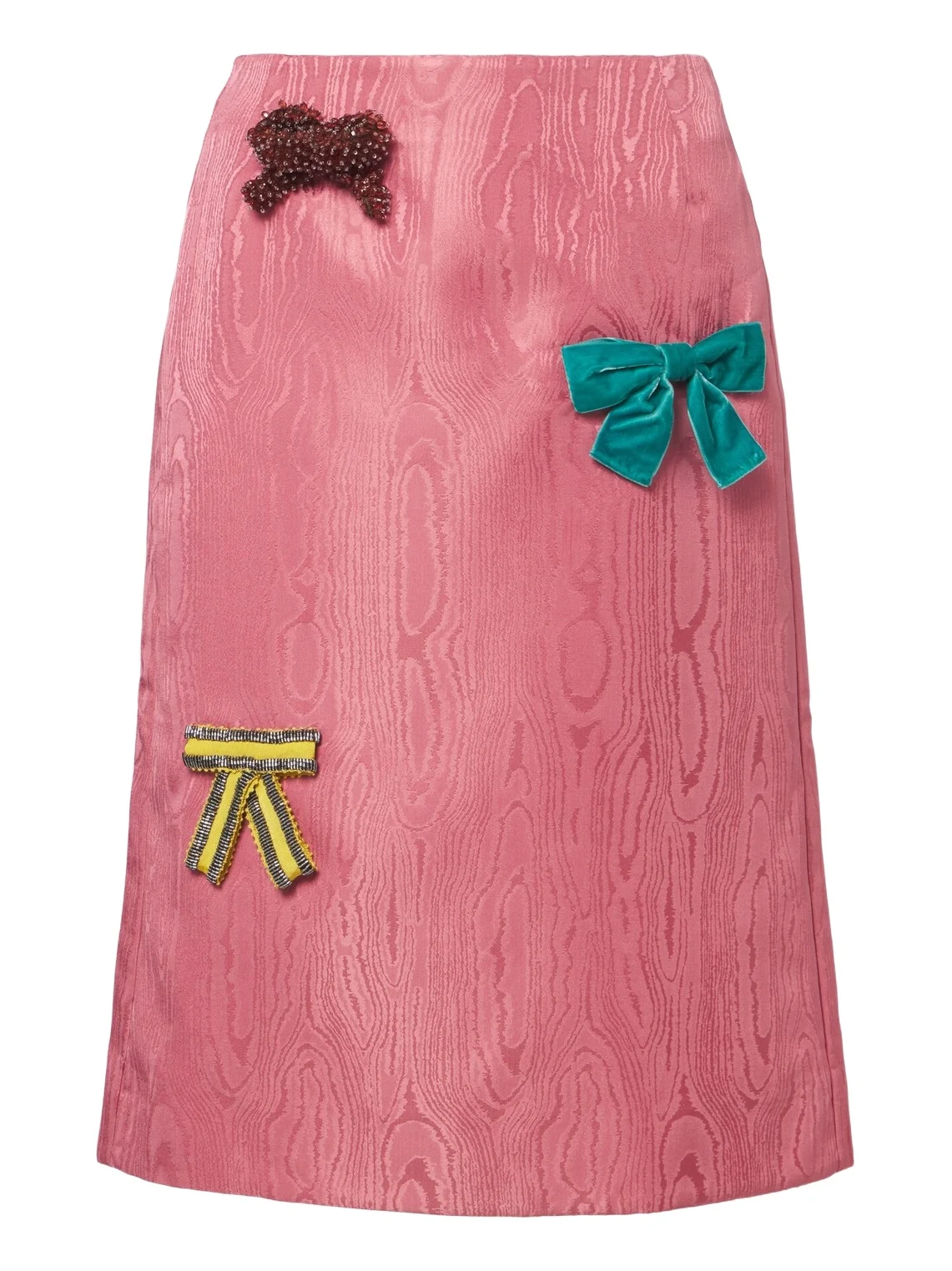 ALÉMAIS Alémais Valentina embellished moiré midi skirt