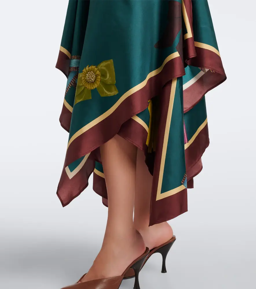 ALÉMAIS Alémais Rosette printed silk twill midi dress | Thumbnail 6 ALÉMAIS Alémais Rosette printed silk twill midi dress | Thumbnail 6