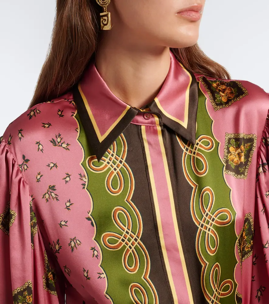 ALÉMAIS Alémais Lacey belted printed silk satin shirt dress | Thumbnail 2 ALÉMAIS Alémais Lacey belted printed silk satin shirt dress | Thumbnail 2