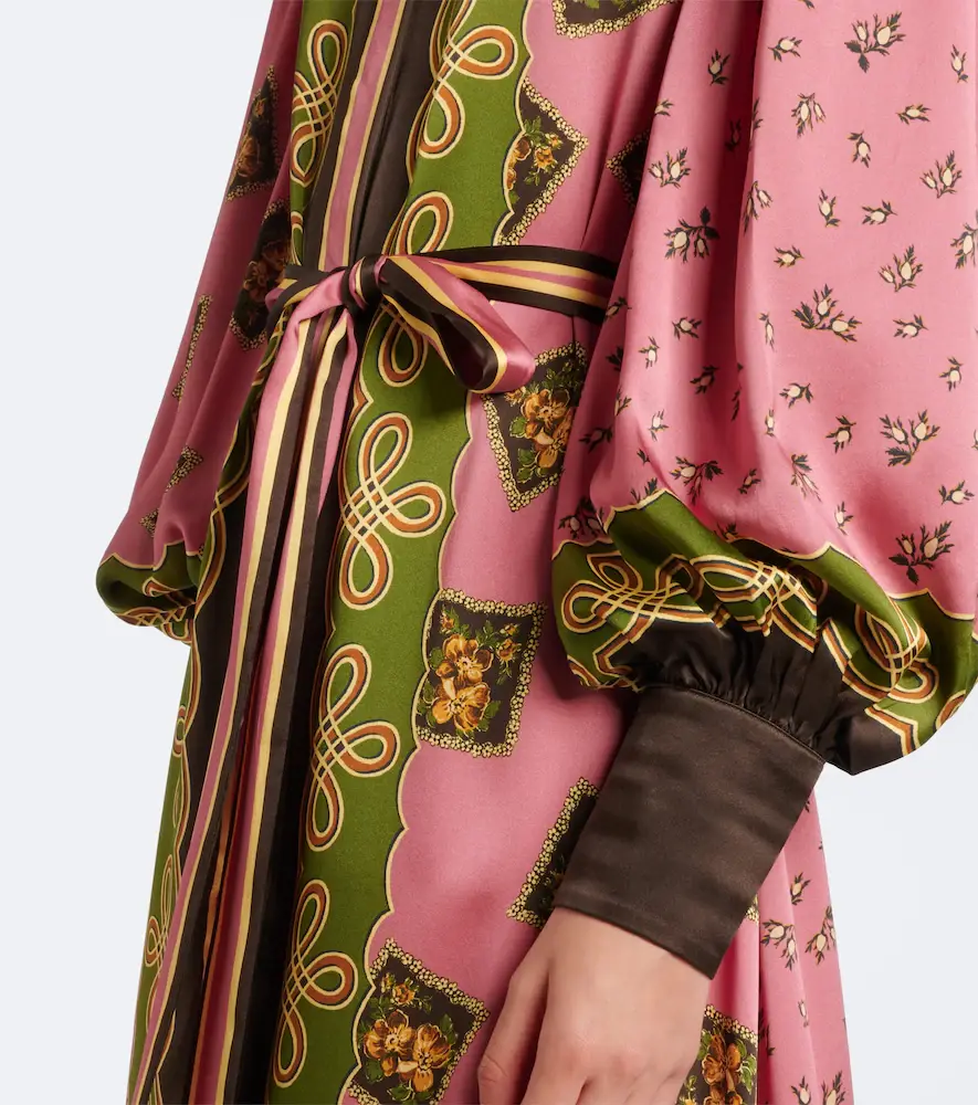 ALÉMAIS Alémais Lacey belted printed silk satin shirt dress | Thumbnail 4 ALÉMAIS Alémais Lacey belted printed silk satin shirt dress | Thumbnail 4