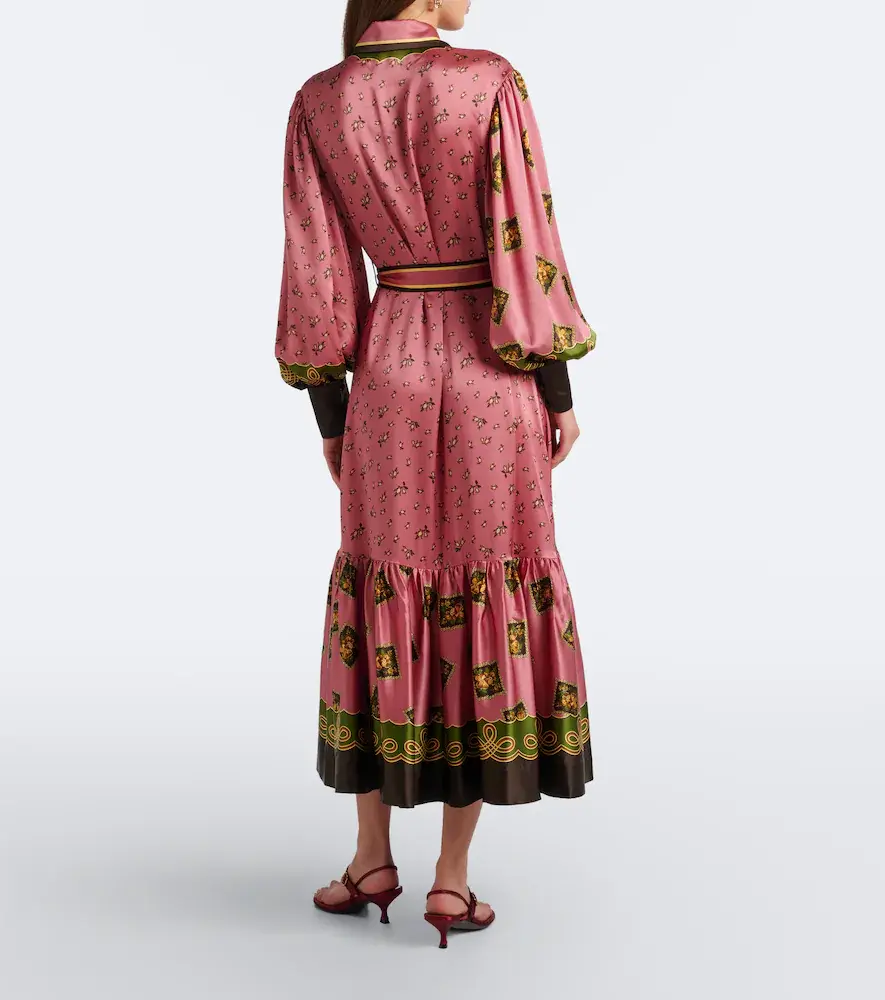 ALÉMAIS Alémais Lacey belted printed silk satin shirt dress | Thumbnail 5 ALÉMAIS Alémais Lacey belted printed silk satin shirt dress | Thumbnail 5