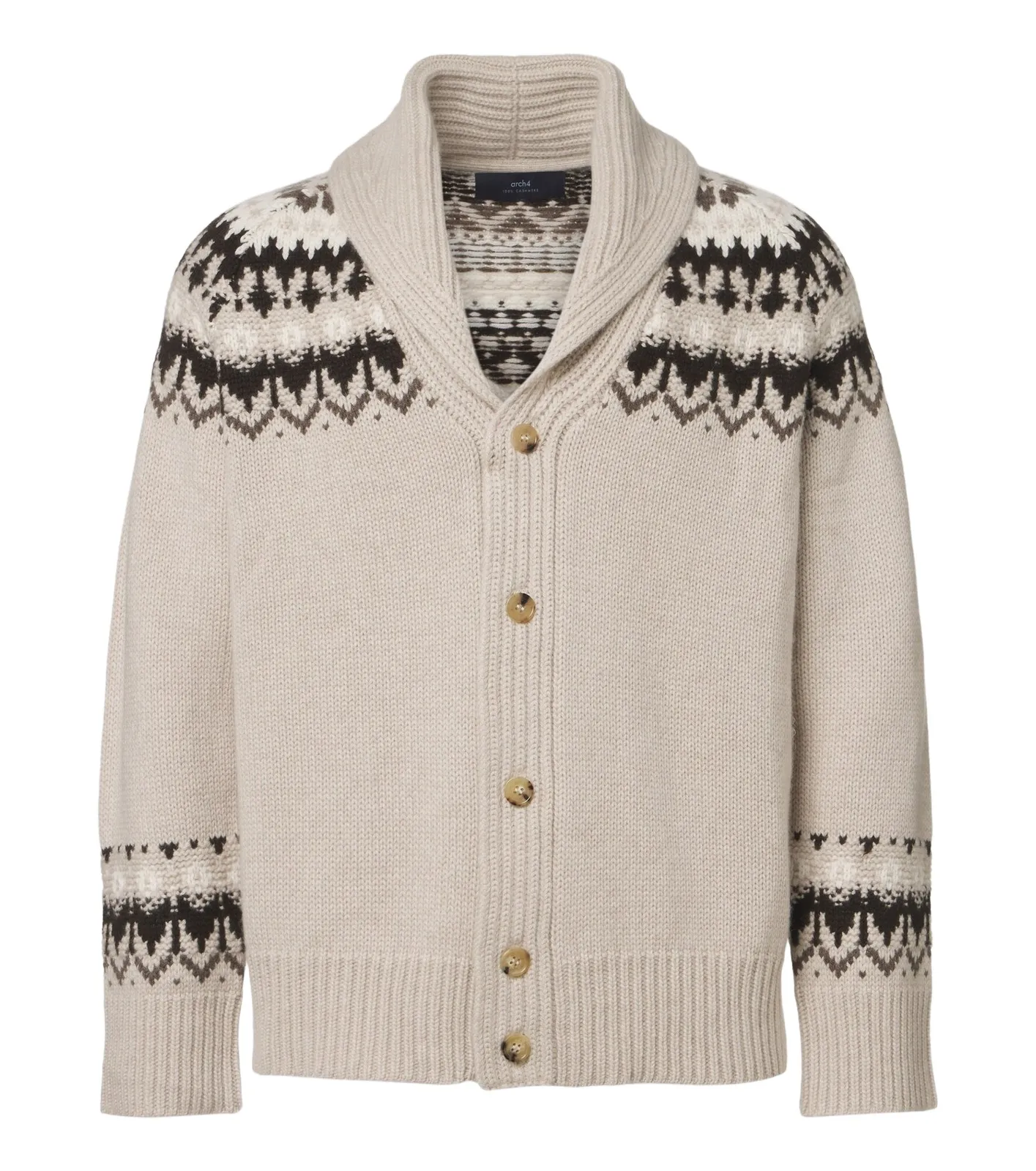 Mr Frostvale Fair Isle cashmere cardigan