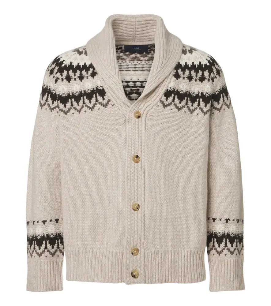 Arch4 Mr Frostvale Fair Isle cashmere cardigan