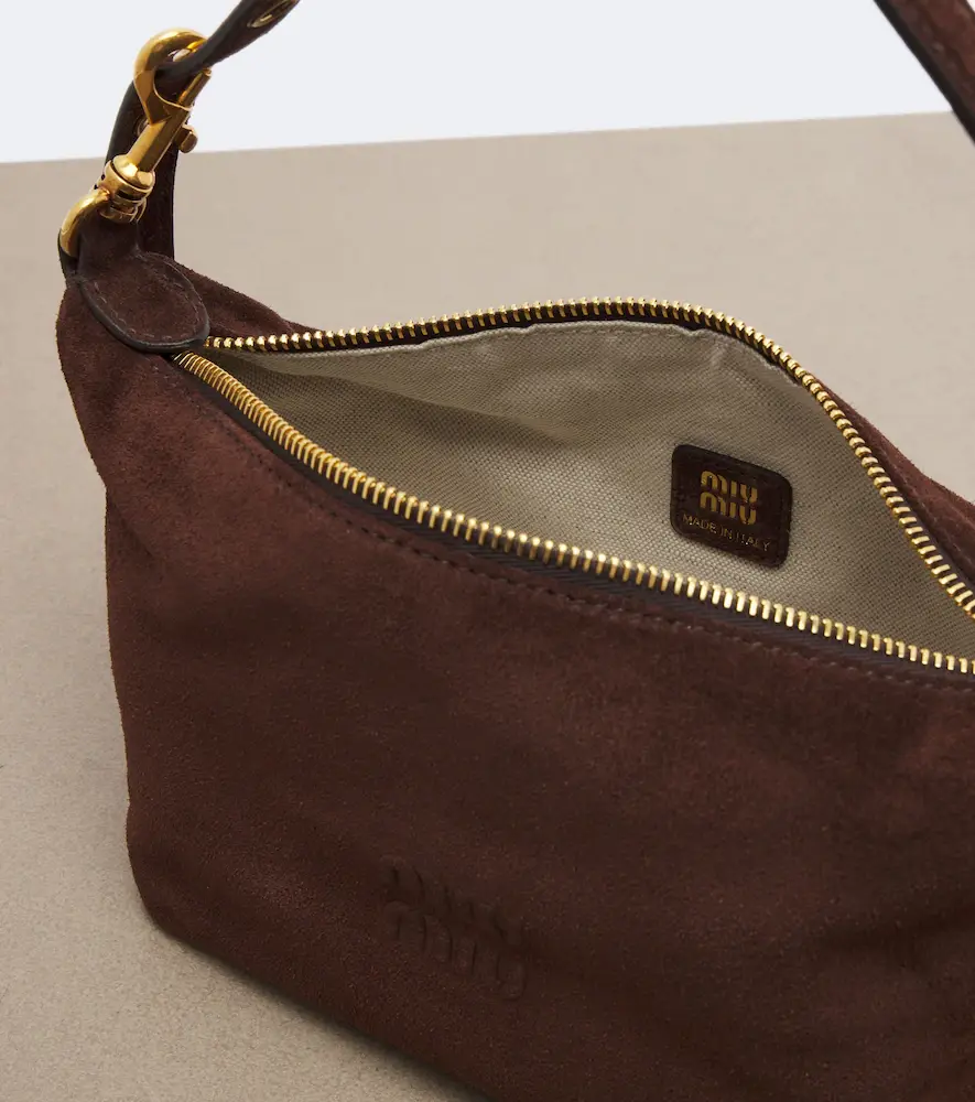 Miu Miu Spirit suede shoulder bag | Thumbnail 2 Miu Miu Spirit suede shoulder bag | Thumbnail 2