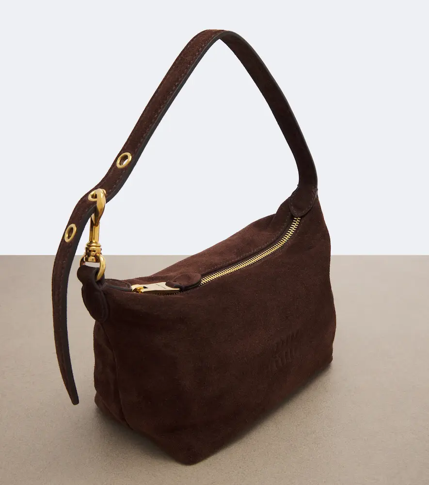 Miu Miu Spirit suede shoulder bag | Thumbnail 4 Miu Miu Spirit suede shoulder bag | Thumbnail 4