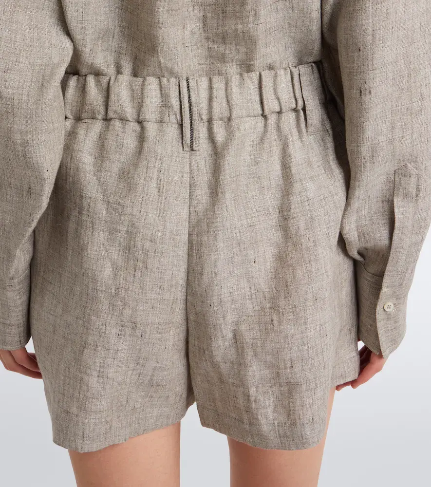Brunello Cucinelli Monili linen shorts | Thumbnail 3 Brunello Cucinelli Monili linen shorts | Thumbnail 3