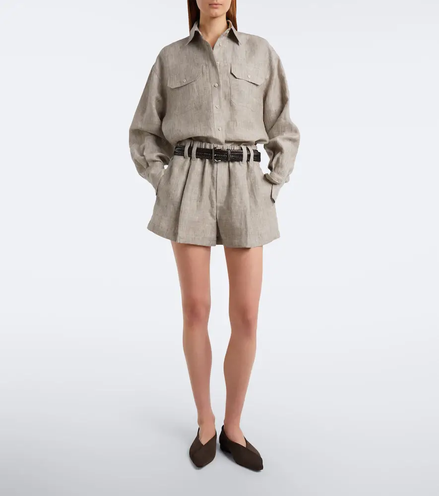 Brunello Cucinelli Monili linen shorts | Thumbnail 4 Brunello Cucinelli Monili linen shorts | Thumbnail 4