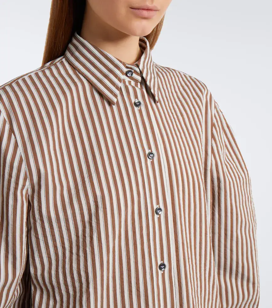 Brunello Cucinelli Monili striped cotton-blend shirt | Thumbnail 4 Brunello Cucinelli Monili striped cotton-blend shirt | Thumbnail 4