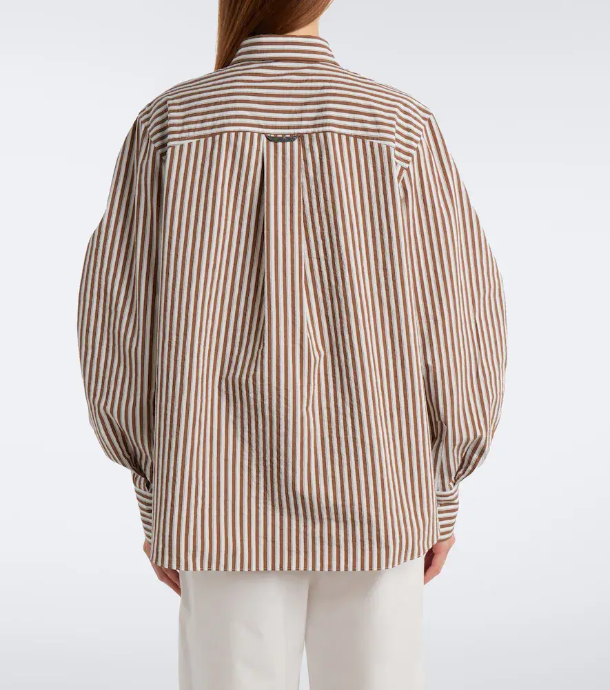Brunello Cucinelli Monili striped cotton-blend shirt | Thumbnail 6 Brunello Cucinelli Monili striped cotton-blend shirt | Thumbnail 6