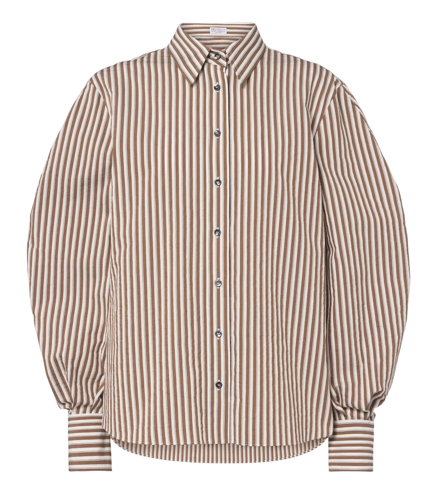 Monili striped cotton-blend shirt Monili striped cotton-blend shirt