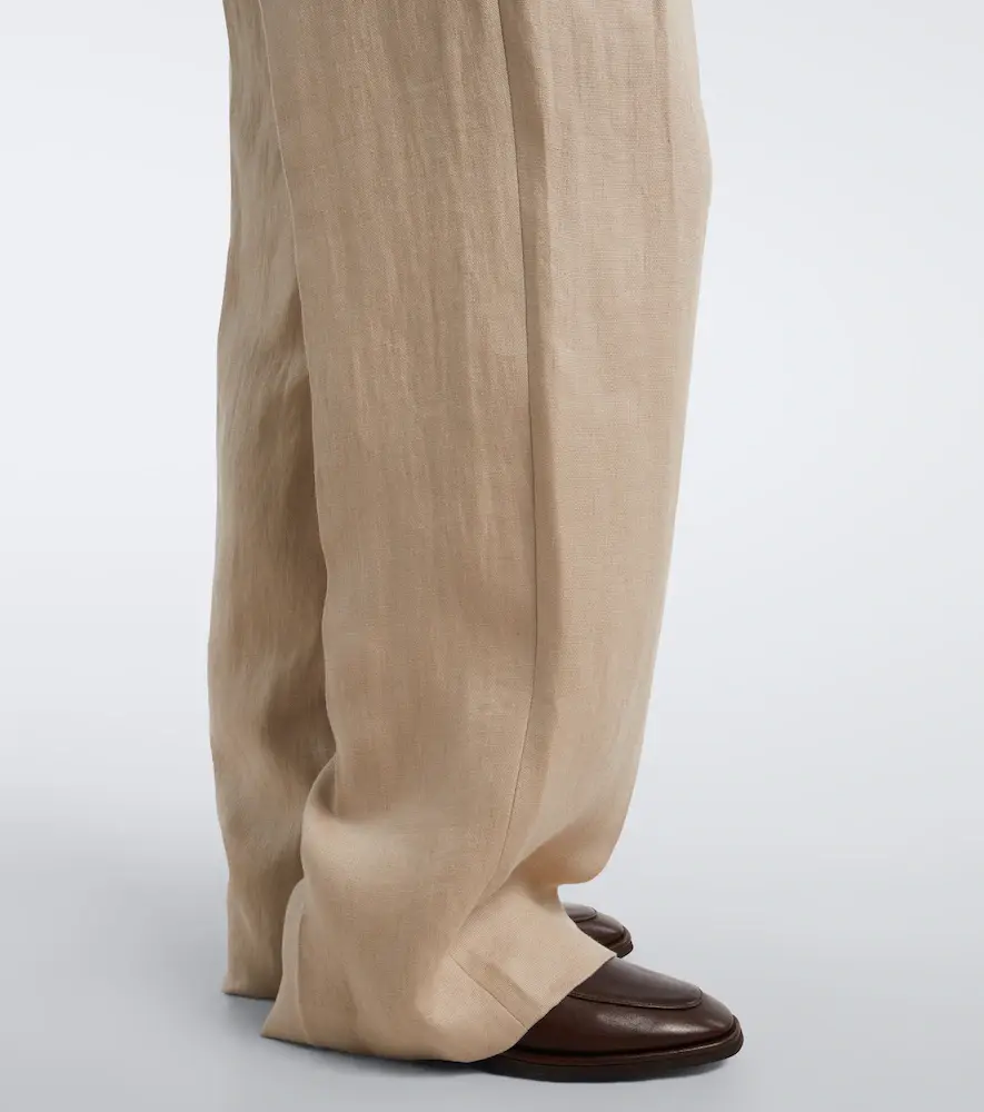 Brunello Cucinelli Monili pleated linen wide-leg pants | Thumbnail 2 Brunello Cucinelli Monili pleated linen wide-leg pants | Thumbnail 2
