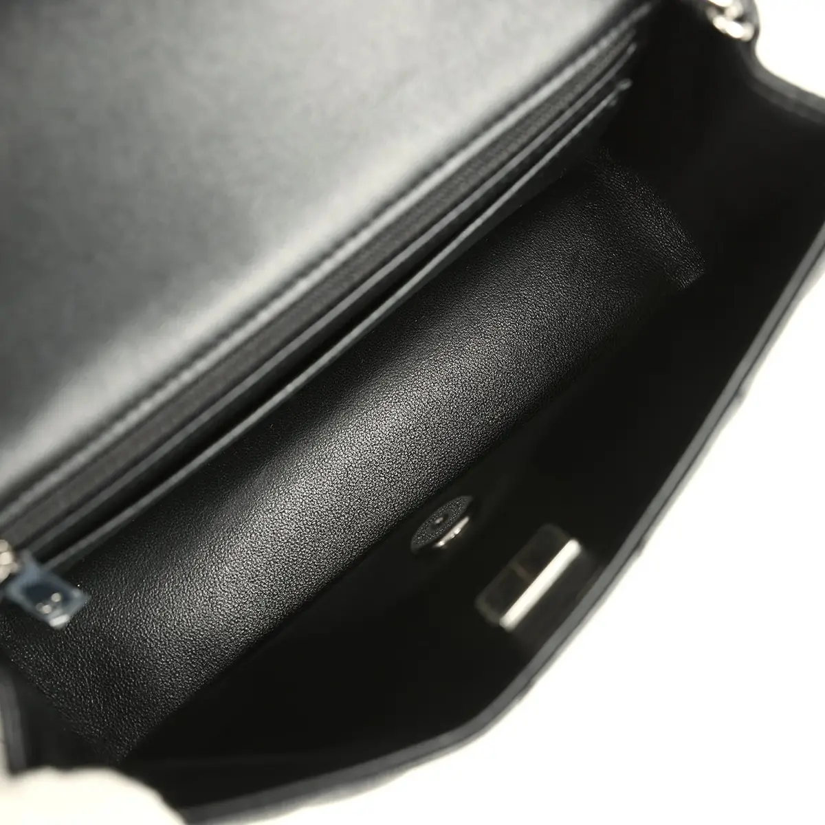Chanel Chanel Mini Classic Rectangular Flap Bag Black Lambskin Silver Hardware | Thumbnail 8 Chanel Chanel Mini Classic Rectangular Flap Bag Black Lambskin Silver Hardware | Thumbnail 8