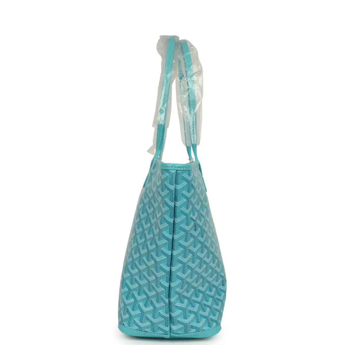 goyard Goyard Goyardine Canvas Turquoise Artois PM Tote Palladium Hardware | Thumbnail 3 goyard Goyard Goyardine Canvas Turquoise Artois PM Tote Palladium Hardware | Thumbnail 3