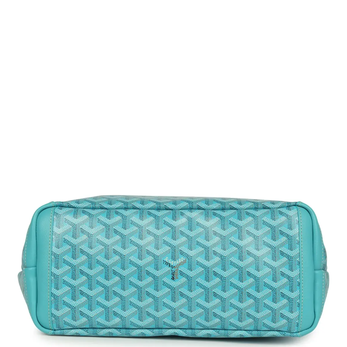 goyard Goyard Goyardine Canvas Turquoise Artois PM Tote Palladium Hardware | Thumbnail 6 goyard Goyard Goyardine Canvas Turquoise Artois PM Tote Palladium Hardware | Thumbnail 6