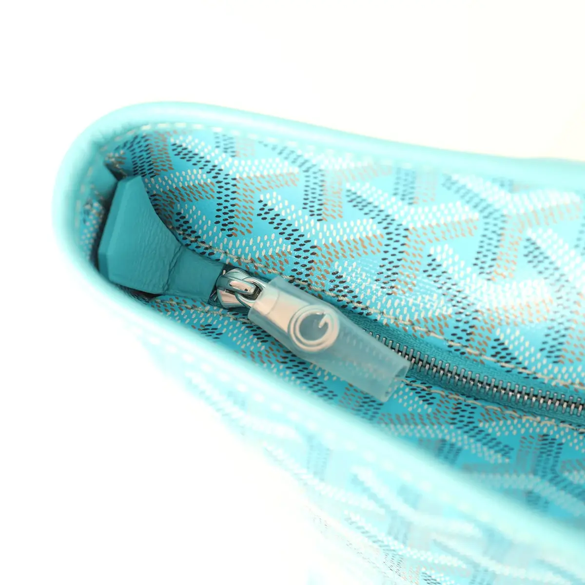 goyard Goyard Goyardine Canvas Turquoise Artois PM Tote Palladium Hardware | Thumbnail 7 goyard Goyard Goyardine Canvas Turquoise Artois PM Tote Palladium Hardware | Thumbnail 7